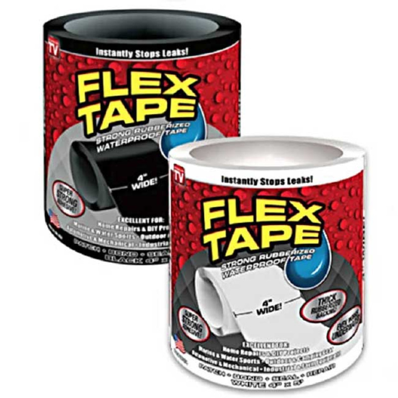 Водонепроникний Скотч Flex Tape 10 х 100 см (PP + розплавлений клей) Чорний Водонепроникний Скотч Flex Tape 10 х 100 см (PP + розплавлений клей) Чорний