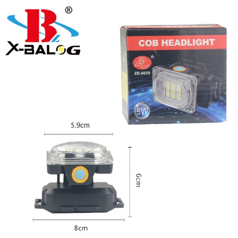 Ліхтарик налобний X-Balong ZB-6659 5W 3*AAA пластик Ліхтарик налобний X-Balong ZB-6659 5W 3*AAA пластик