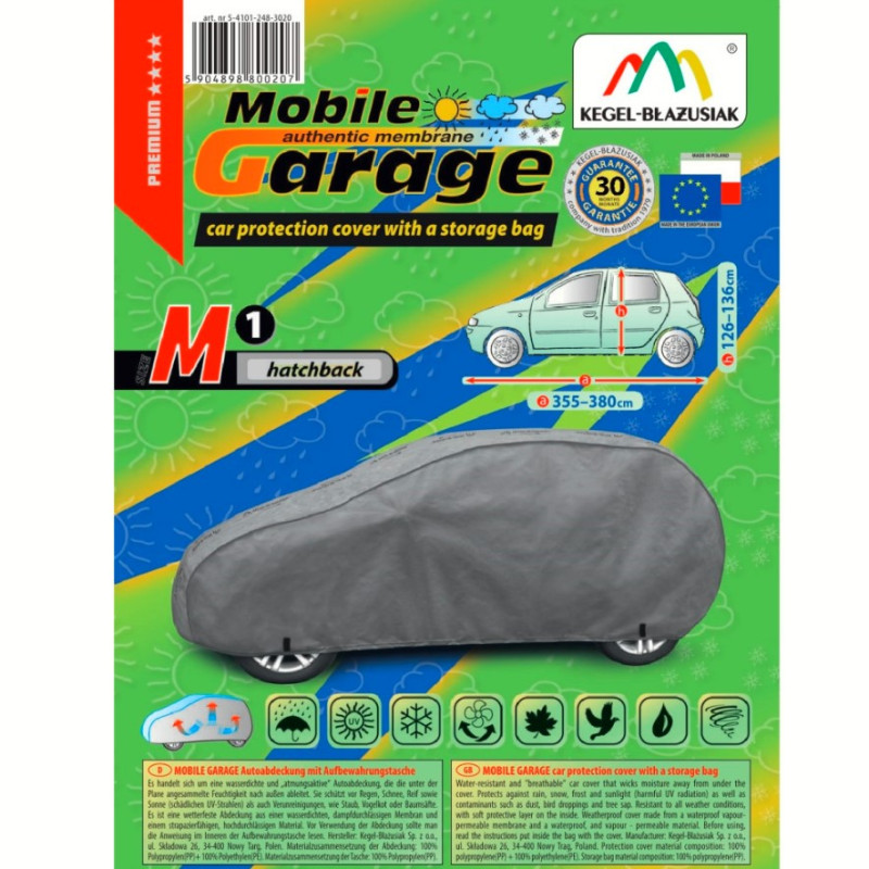 Тент Хетчбек 380х148x136 см (M1) Mobile Garage, Hatchback "KEGEL" "5-4101-248-3020" (мішок)