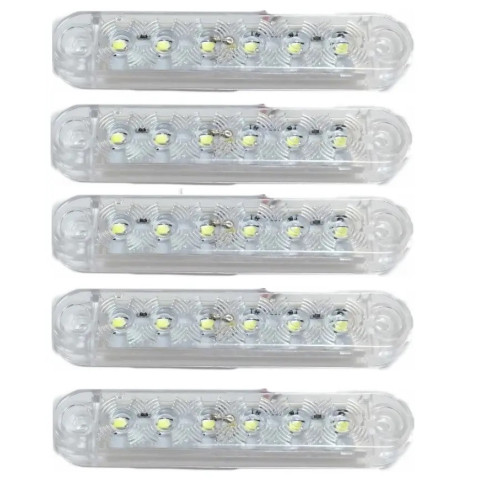 Габарит - білий - 100х20мм - 12/24V Led 6 діодів - "MRT-53" (5шт)