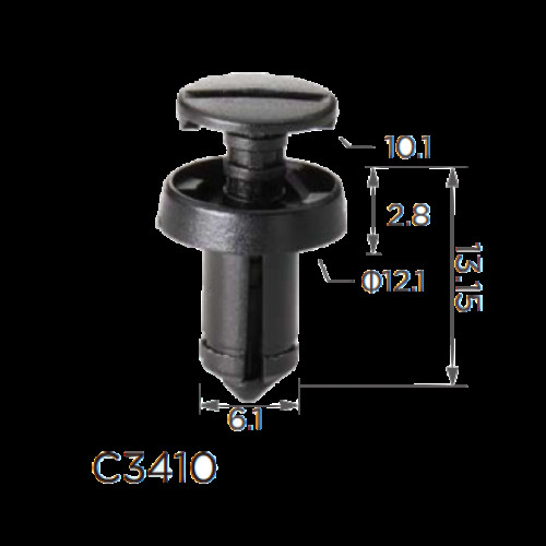 Кліпси C3410  підкрилок Renault 7703072361 Fiat 51761163 (100шт)