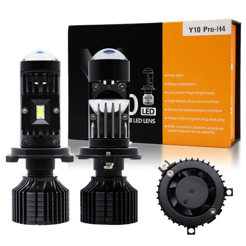 Лампа LED  Міні Лінзи H4 D25мм  50/60w 5000/6000Lm 6000K 3570 Module 9-30V Canbus,anti-EMC Y10Pro