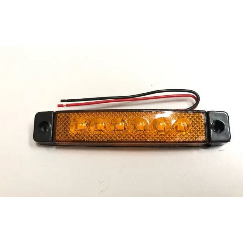 Габарит прямоугольный - оранжевый - 100х10мм - 24V Led 6 диодов - "YP-104" - K-020 (10шт) Габарит прямоугольный - оранжевый - 100х10мм - 24V Led 6 диодов - "YP-104" - K-020 (10шт)
