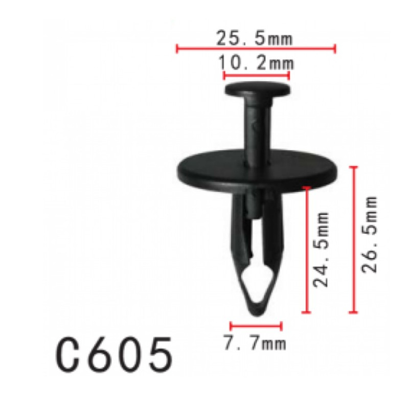 Кліпси C0605 розпірні FORD (W701054S300, 01028521, 11805) (уп.100шт) Кліпси C0605 розпірні FORD (W701054S300, 01028521, 11805) (уп.100шт)