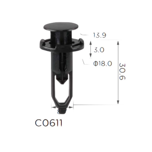 Кліпси C0611 розпірні Toyota Lexus 5216116010 5216102020 5216144010O 521610K040 (уп.100шт) Кліпси C0611 розпірні Toyota Lexus 5216116010 5216102020 5216144010O 521610K040 (уп.100шт)