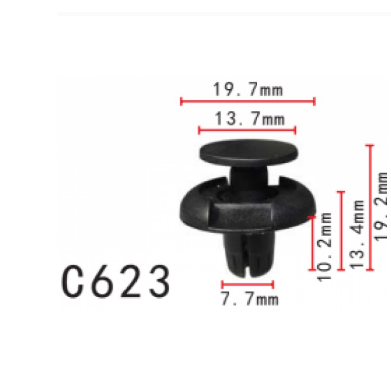 Кліпси C0623 розпірні HONDA (91501S04003, 91512S04003, 90157SP0901, 91501-S04-003, 11384) (уп.100шт) Кліпси C0623 розпірні HONDA (91501S04003, 91512S04003, 90157SP0901, 91501-S04-003, 11384) (уп.100шт)