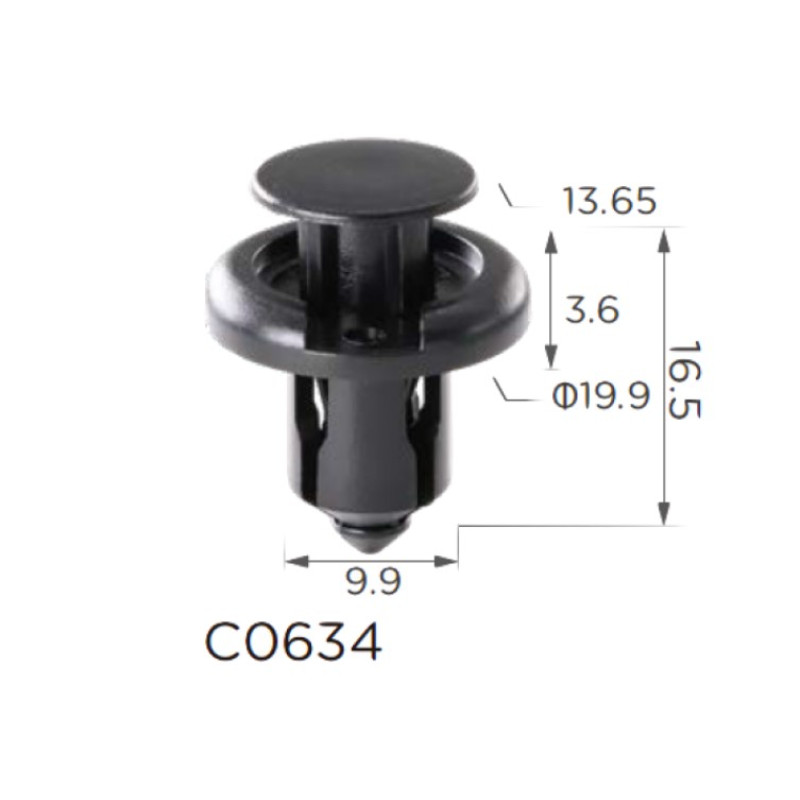 Кліпси C0634 розпірні ACURA, NISSAN, HONDA (91503SZ3003, 91503-SZ3-003, 91503-SZ5-003) (уп.100шт) Кліпси C0634 розпірні ACURA, NISSAN, HONDA (91503SZ3003, 91503-SZ3-003, 91503-SZ5-003) (уп.100шт)