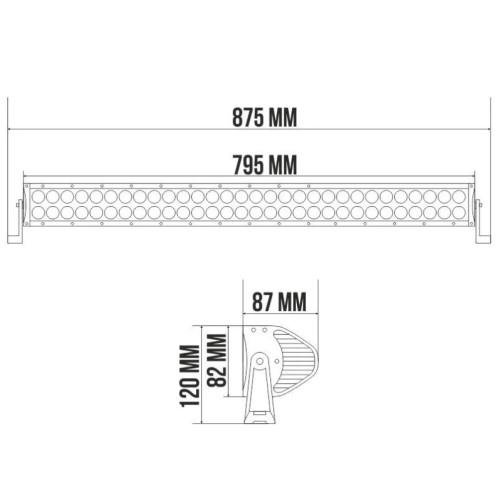 Фара-LED Балка 1050*90*78mm 240W (3W*80) 10-30V Ближнє/Flood "BELAUTO" (BOL8003 Flood) (1шт)