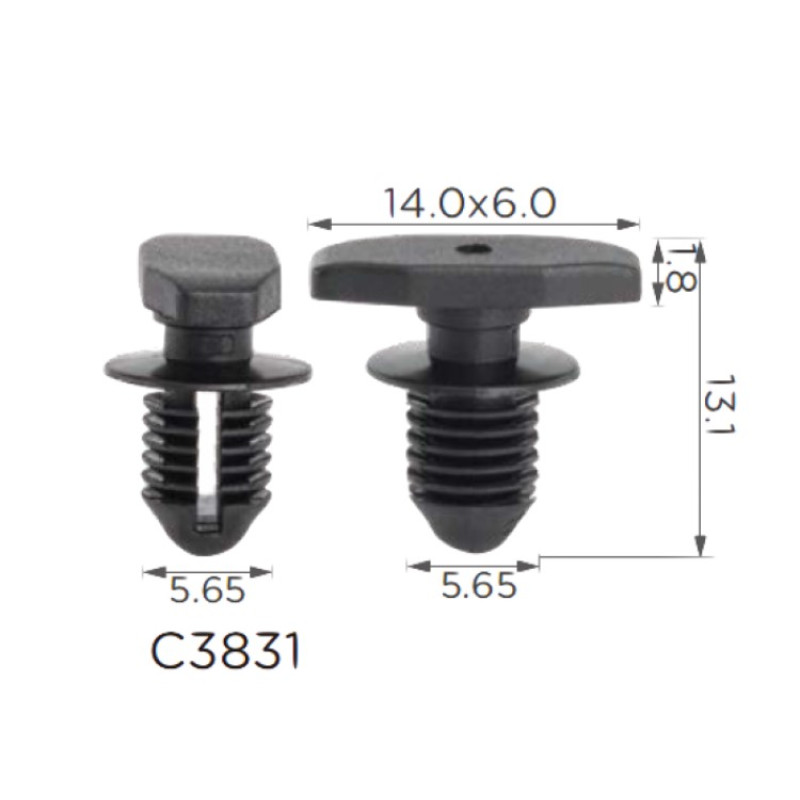 Кліпси C3831 кріплення ущільнювальноЇ гумки капота,VW,SEAT (3D0823717) (уп.100шт) Кліпси C3831 кріплення ущільнювальноЇ гумки капота,VW,SEAT (3D0823717) (уп.100шт)