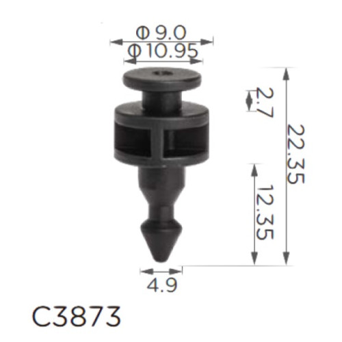 Кліпси C3873 кріплення заднього ліхтаря VW Mercedes (2E0945230, A0008208164) (уп.100шт) Кліпси C3873 кріплення заднього ліхтаря VW Mercedes (2E0945230, A0008208164) (уп.100шт)