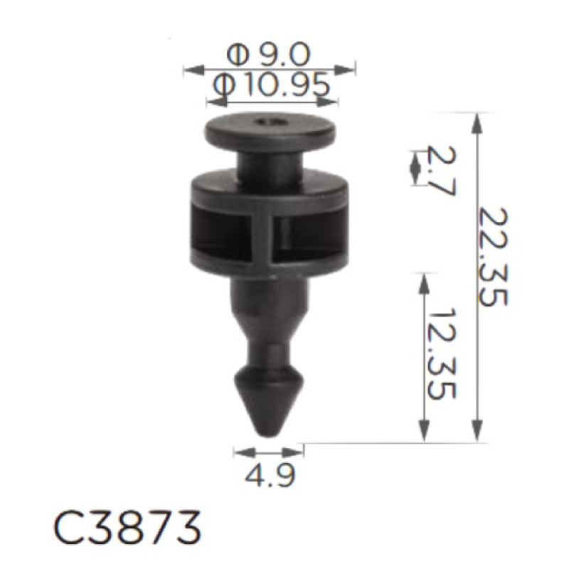 Кліпси C3873 кріплення заднього ліхтаря VW Mercedes (2E0945230, A0008208164) (уп.100шт) Кліпси C3873 кріплення заднього ліхтаря VW Mercedes (2E0945230, A0008208164) (уп.100шт)