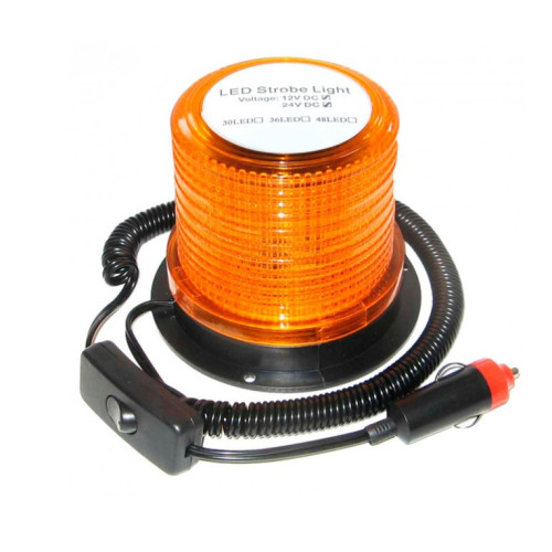 Маячок проблисковий Мигалка 12-24V помаранчева (30 LED 2835 SMD) (прик-а/магніт/викл.)"RD-213 -30"22