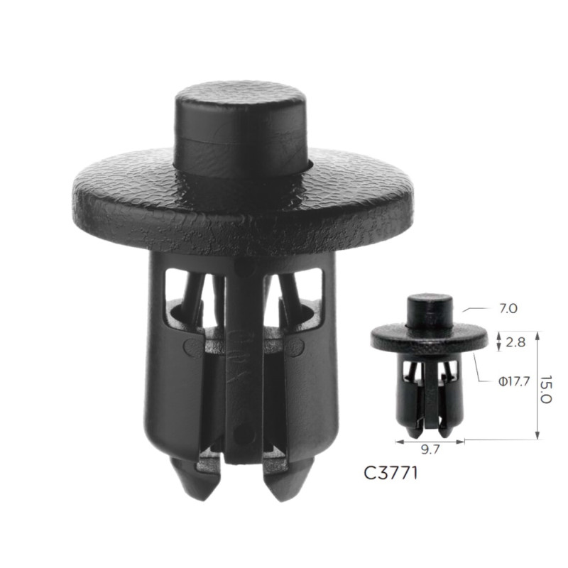 Фіксатор C3771 натискна/розпірна TOYOTA, LEXUS (9046710170C0) ( уп. 100 шт.) Фіксатор C3771 натискна/розпірна TOYOTA, LEXUS (9046710170C0) ( уп. 100 шт.)