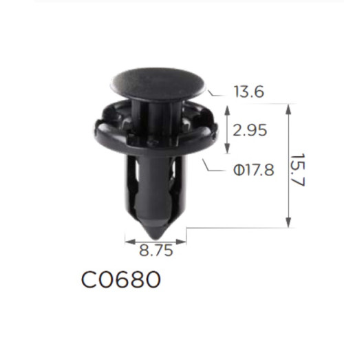 Кліпси C0680 розпірні MITSUBISHI, HONDA (MR200300, 11404) (уп.100шт) Кліпси C0680 розпірні MITSUBISHI, HONDA (MR200300, 11404) (уп.100шт)