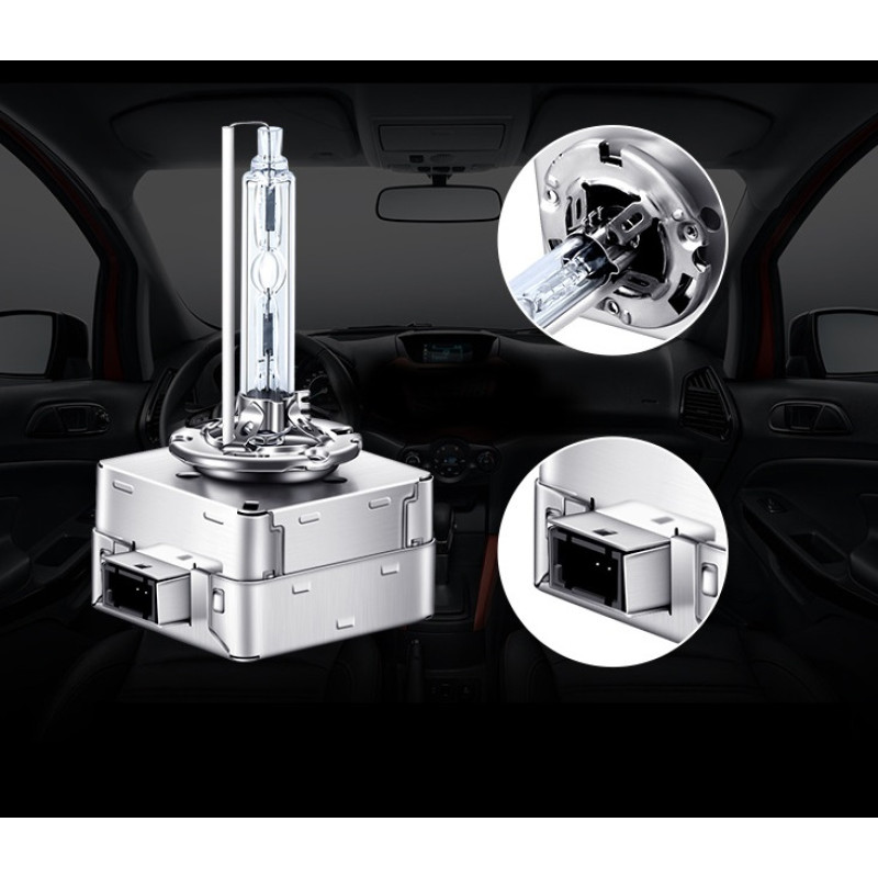Лампа Ксенон D3S(цоколь метал) 6000K 35W "Super Vision +70%" (2шт)