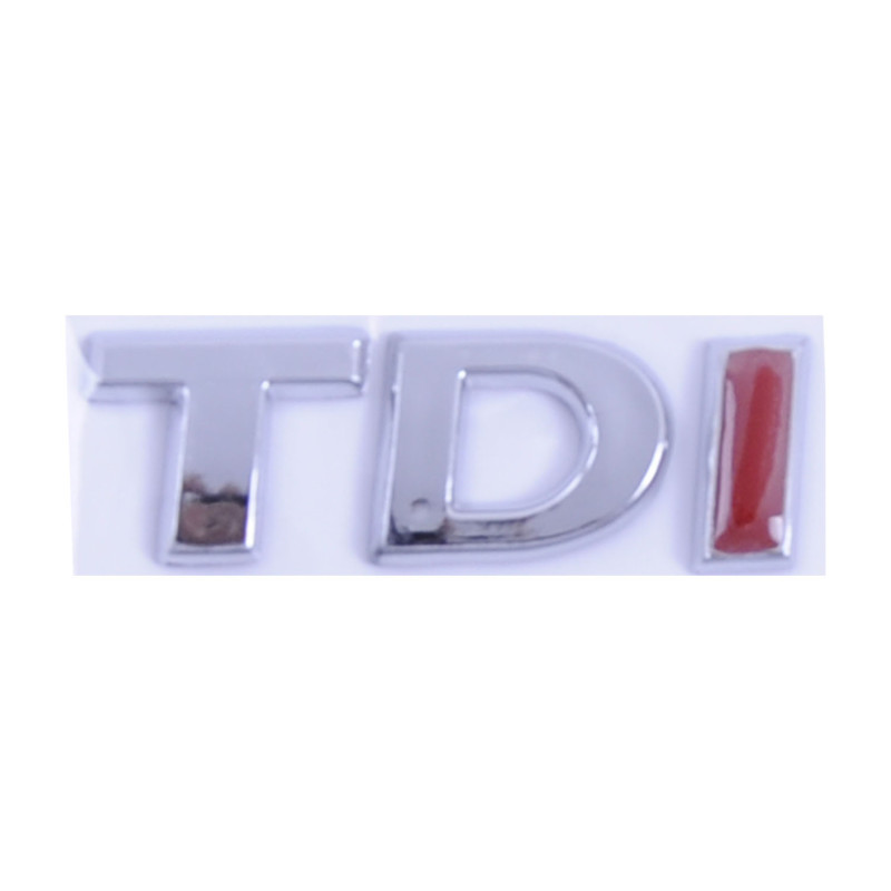 Емблема - напис "TDI" на багажник_ (I червона) Passat 15>19 50х16мм (3G0853675 JZQ)