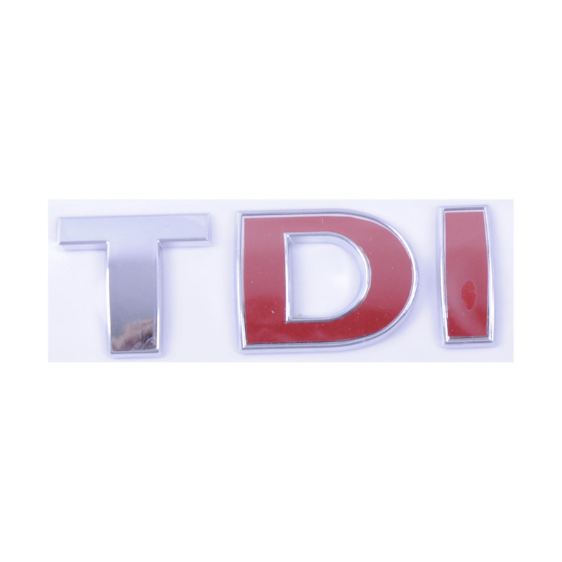 Емблема - напис "TDI" на багажник_ (червоний) Crafter 12< 100х32мм (2H853675A GQF)