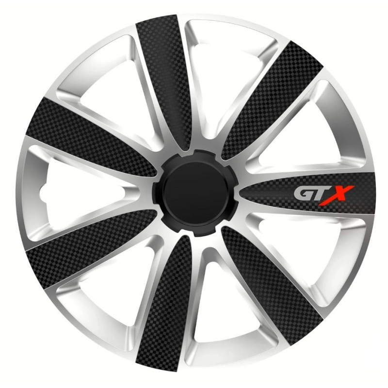 Ковпаки  Elegant "GTX  carbon SILVER&BLACK " 13"  (4 шт./уп)