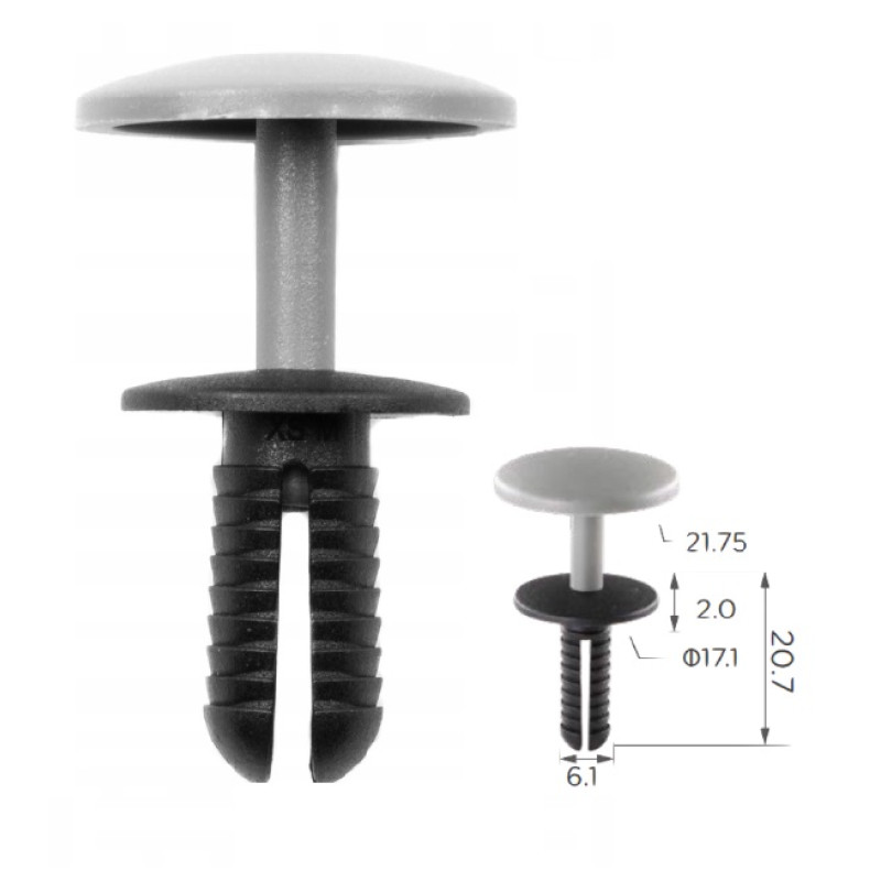 Фіксатор C1422 Mercedes VW Audi (6MM) GREY ( уп. 100 шт.) Фіксатор C1422 Mercedes VW Audi (6MM) GREY ( уп. 100 шт.)