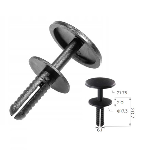 Фіксатор C1423 Mercedes VW Audi (6MM) Black  ( уп. 100 шт.)