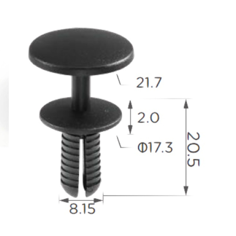 Фіксатор C1425 Mercedes VW Audi (8.1MM) BLACK ( уп. 100 шт.) Фіксатор C1425 Mercedes VW Audi (8.1MM) BLACK ( уп. 100 шт.)