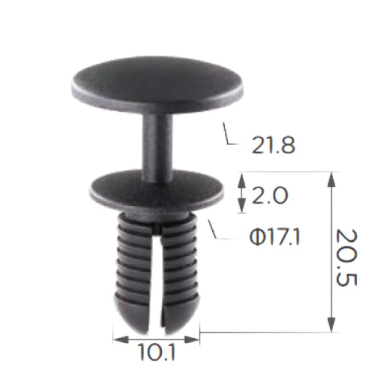 Фіксатор C1426 Mercedes VW Audi (10MM) BLACK ( уп. 100 шт.) Фіксатор C1426 Mercedes VW Audi (10MM) BLACK ( уп. 100 шт.)