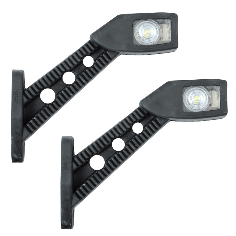Габарит "ріжки" косий 18см 12/24v червоний+білий+жовтий 1+1+2LED 18см(кольоровий) "MRT" Л-082 (2шт)
