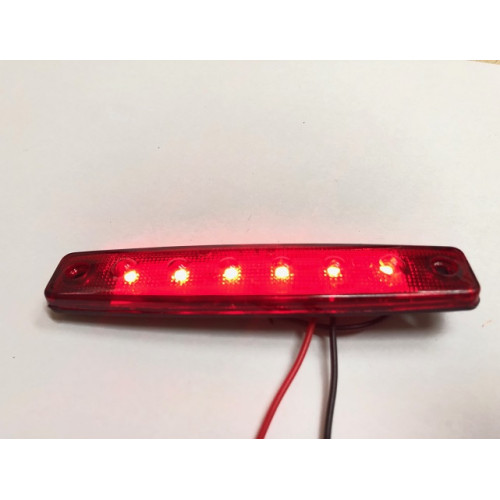 Габарит - червоний - 100х10мм - 12/24V Led 6 діодів - "MRT-104" - K-022 (5шт)