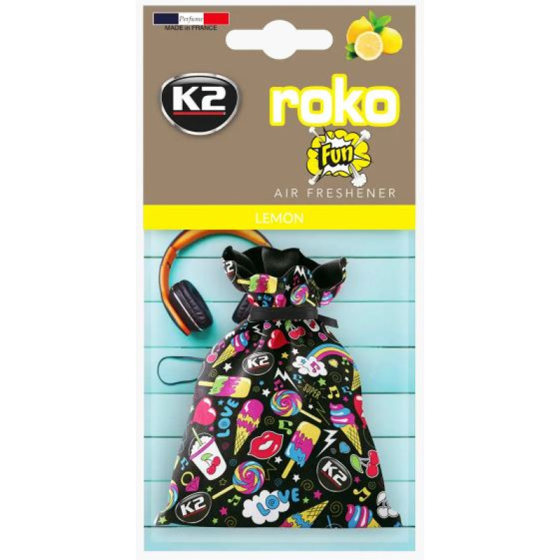 Освіжувач силікон гранули 25gr - "K2" - Vinci Roko Fun - Lemon (Лимон) V825F Освіжувач силікон гранули 25gr - "K2" - Vinci Roko Fun - Lemon (Лимон) V825F