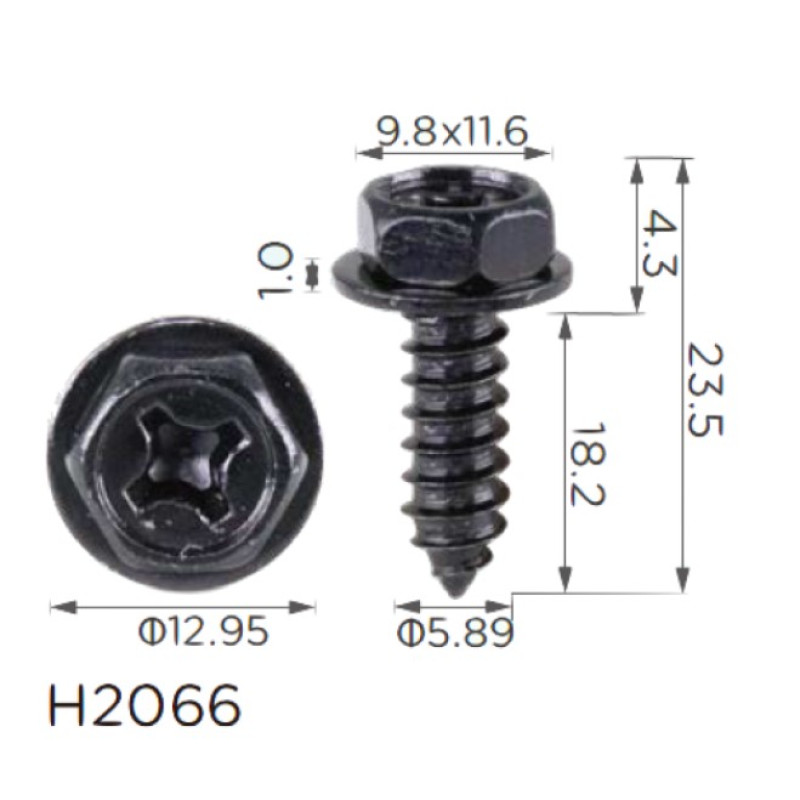Саморіз H2066 з шайбою Mitsubishi (MS452348) ( уп. 100 шт.)