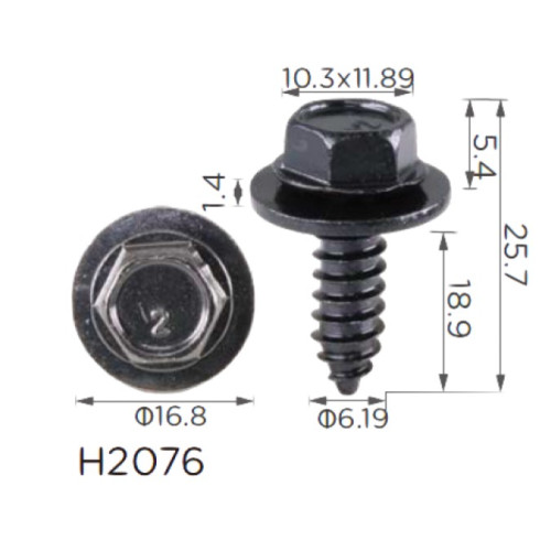 Саморіз H2076 з шайбою GM (11505022) ( уп. 100 шт.)