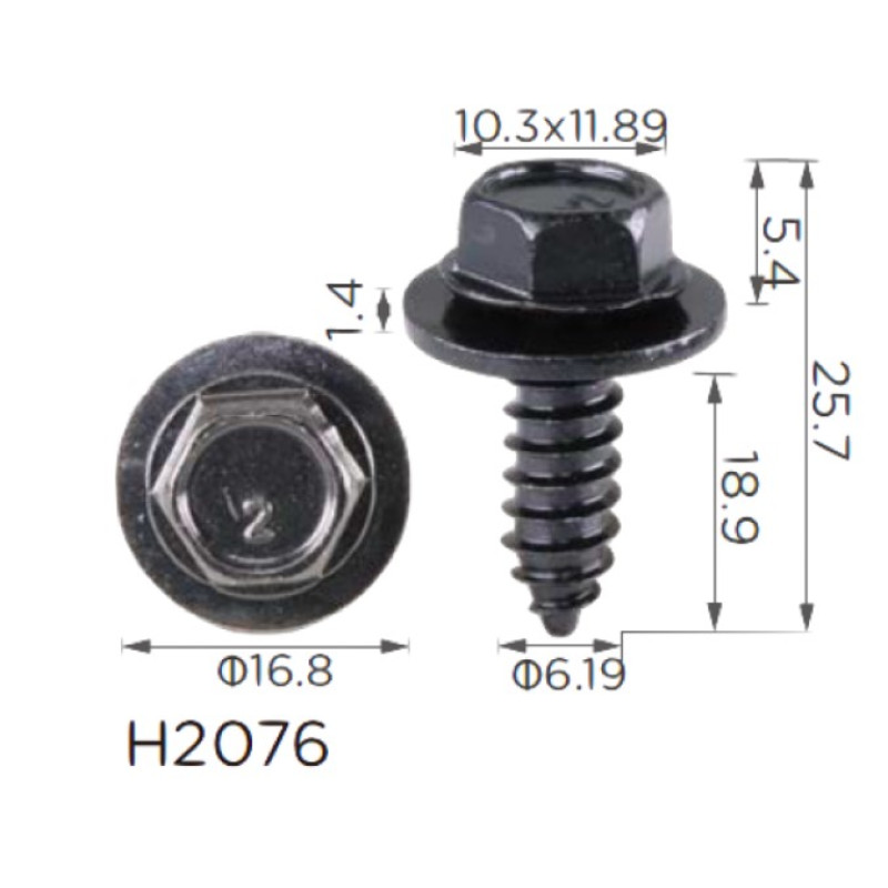Саморіз H2076 з шайбою GM (11505022) ( уп. 100 шт.) Саморіз H2076 з шайбою GM (11505022) ( уп. 100 шт.)