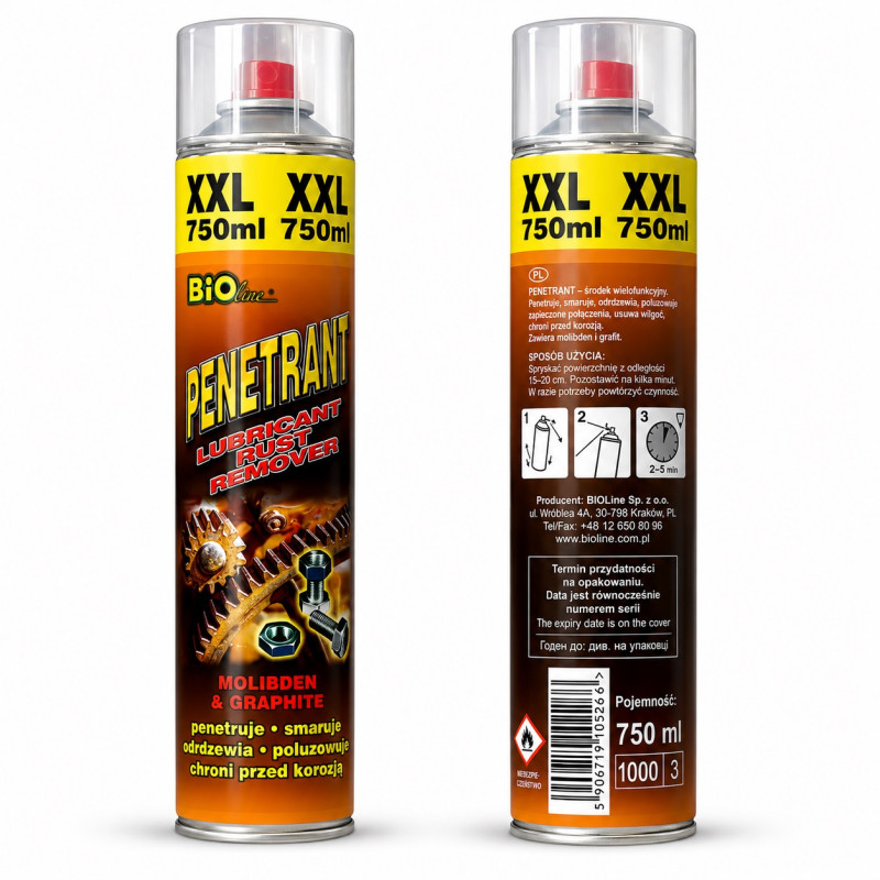 Мастило молібденово-графітне аерозоль 750ml Penetrant"Bio-Line"/ для різьб. з'єднань(рідкий ключ)