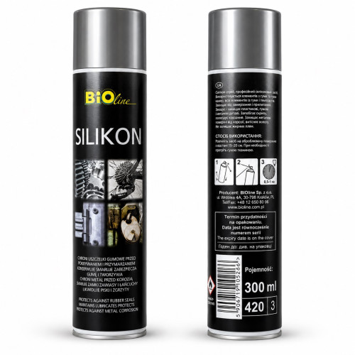Мастило силіконове спрей 300ml Silikon"Bio-Line"