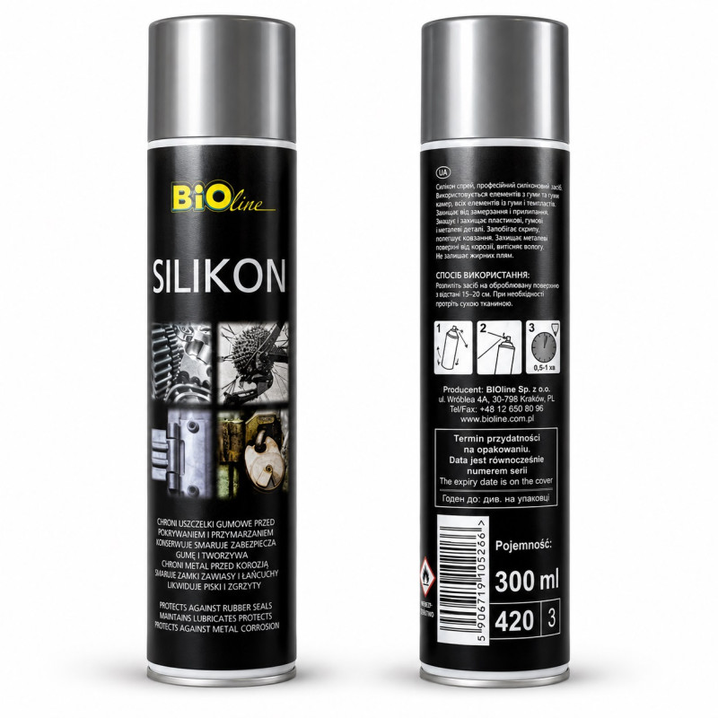 Мастило силіконове спрей 300ml Silikon"Bio-Line" Мастило силіконове спрей 300ml Silikon"Bio-Line"