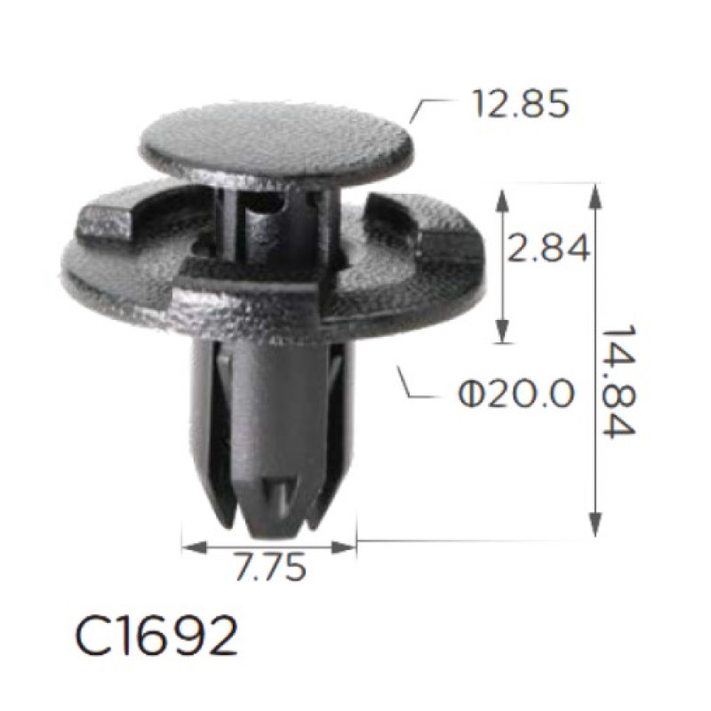 Фіксатор C1692 натискний/розпірний NISSAN, INFINITI, SUBARU (01553-05933, 0155305933,11399) ( уп.100