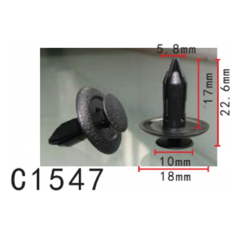 Фіксатор C1547 натискний/розпірний MAZDA (B46768AC325, B467-68-AC3 28, B46768AC328, )  ( уп. 100 шт.