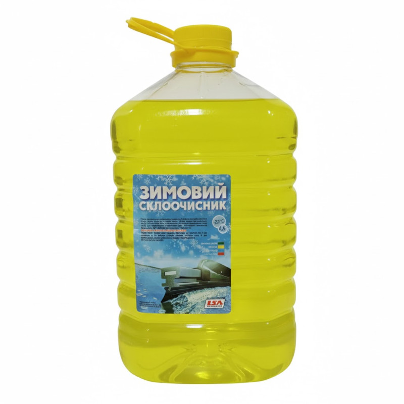 Рідина в бачок омивача 4.5L "LSA" Лимон та свіжість-22°С (4шт/уп) Рідина в бачок омивача 4.5L "LSA" Лимон та свіжість-22°С (4шт/уп)