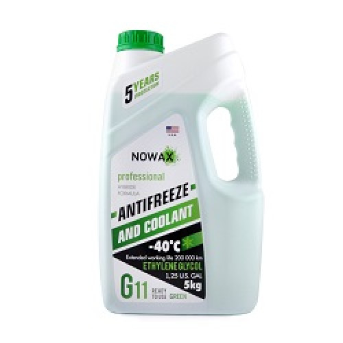 Антифриз 5kg Зелений -40°С G11 NX05003 "Nowax" (4шт/ящ)
