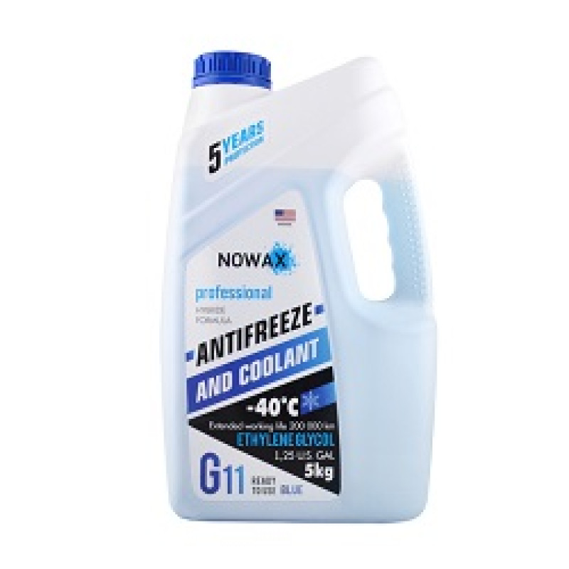Антифриз 5kg Синій -40°С G11 NX05002 "Nowax" (4шт/ящ) Антифриз 5kg Синій -40°С G11 NX05002 "Nowax" (4шт/ящ)