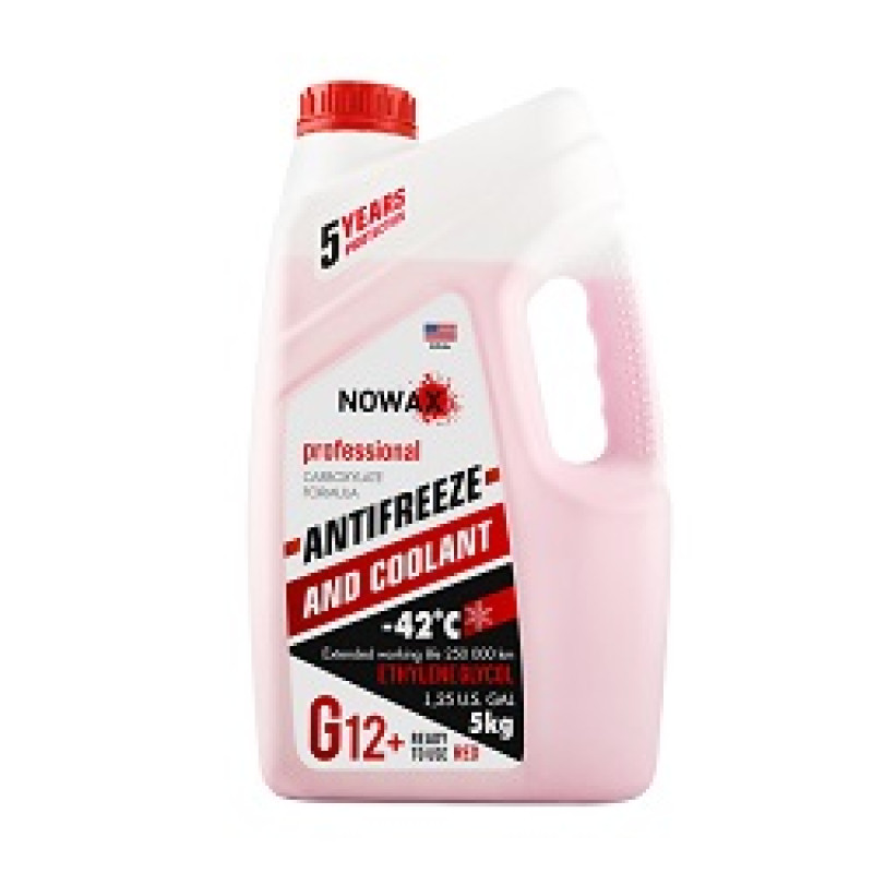 Антифриз 5kg Червоний -42°С G12+ NX05001 "Nowax" (4шт/ящ) Антифриз 5kg Червоний -42°С G12+ NX05001 "Nowax" (4шт/ящ)