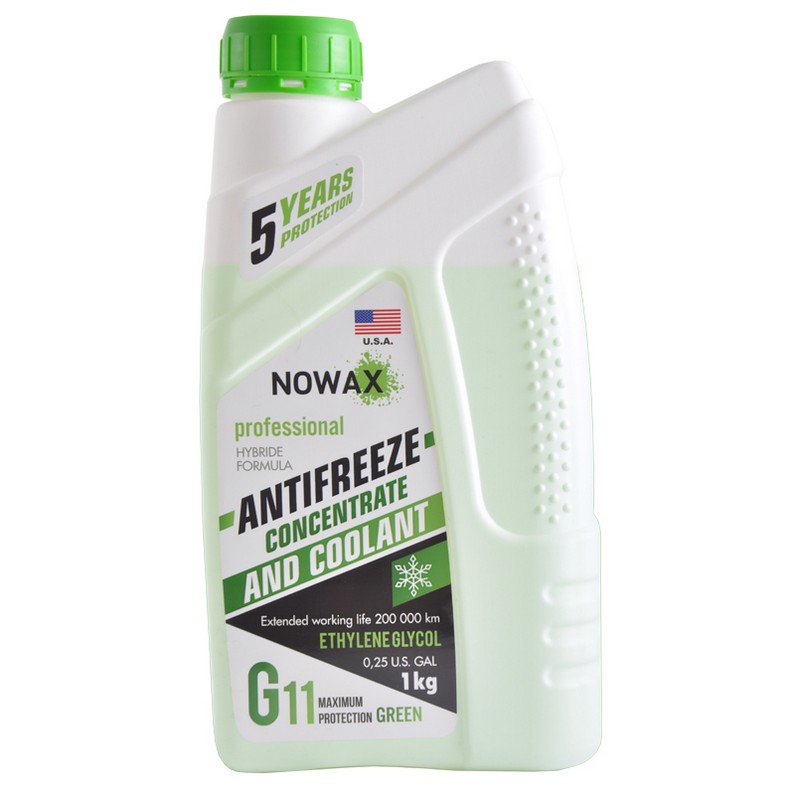 Антифриз (Концентрат -80) 1kg Зелений "Nowax" G11 NX01010 (15шт/ящ) Антифриз (Концентрат -80) 1kg Зелений "Nowax" G11 NX01010 (15шт/ящ)