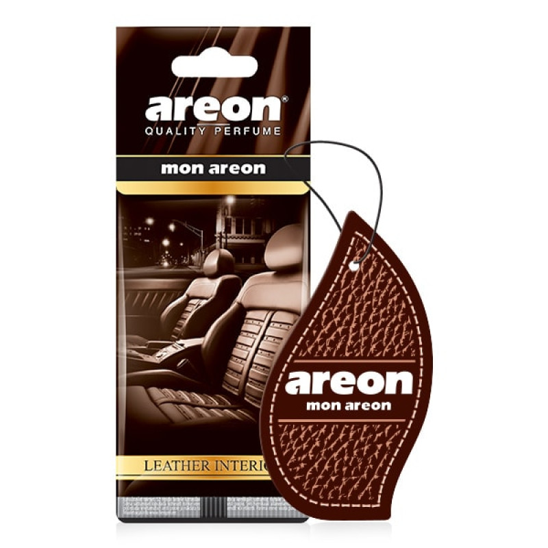 Освіжувач сухий лист - "Areon" - Mon лист - Leather Interior (Шкіряний Салон)