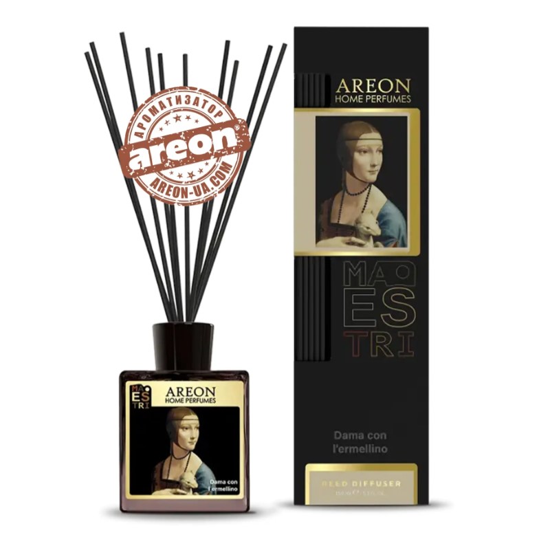 Ароматизатор 150ml - "Areon" Нome Perfumes Maestri Dama con I`ermellino (Дама з горностаєм) Ароматизатор 150ml - "Areon" Нome Perfumes Maestri Dama con I`ermellino (Дама з горностаєм)