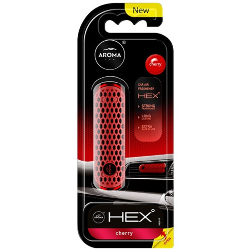 Освіжувач полімер на обдув 10g - "Aroma" - HEX - Cherry (Вишня) 83580