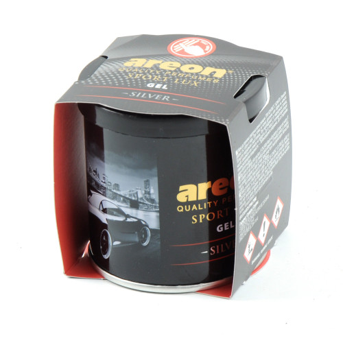 Освіжувач гель консерва 80gr - "Areon" - GEL - Sport LUX - Silver (Срібло)