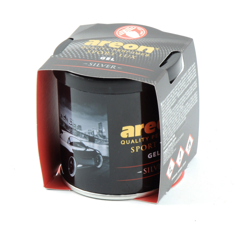 Освіжувач гель консерва 80gr - "Areon" - GEL - Sport LUX - Silver (Срібло)