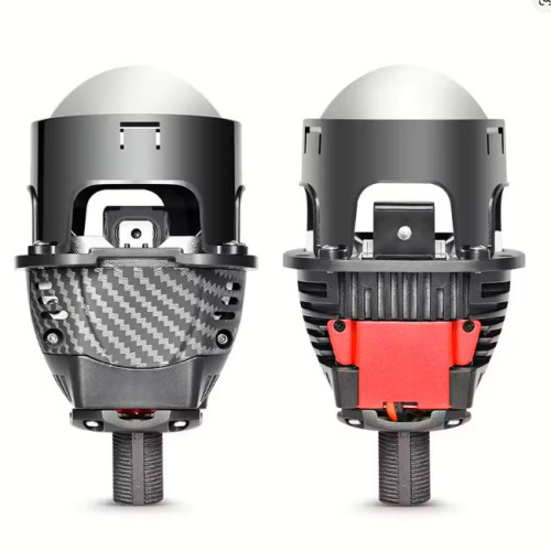 Лінза бі-LED 2.5"(D65мм) 100/120w 11000/13000Lm Карбонова,Подвійна призматична лінза  6+1+1 (Y5)