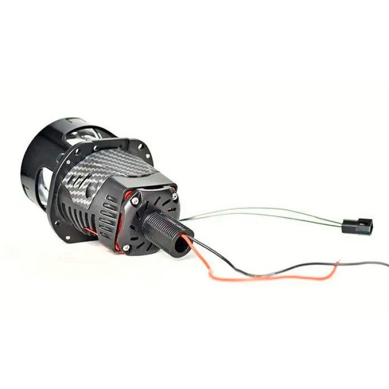 Лінза бі-LED 2.5"(D65мм) 100/120w 11000/13000Lm Карбонова,Подвійна призматична лінза  6+1+1 (Y5)