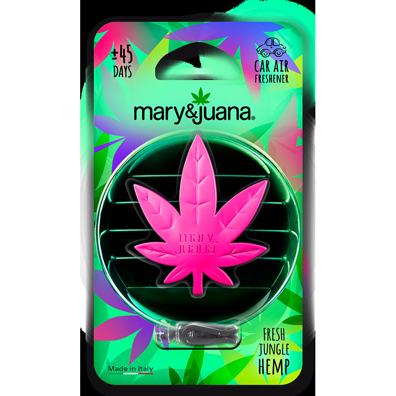 Освіжувач на обдув Мері та Хуана Свіжа трава Рожевий (Fresh Jungle Hemp Pink) "Mary & Juana" MJ004